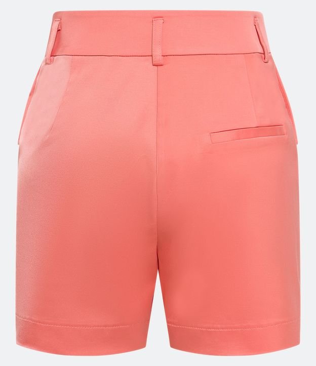 Short Sastrería Satinado con Bolsillos Solapa y Botones Tortuga 6