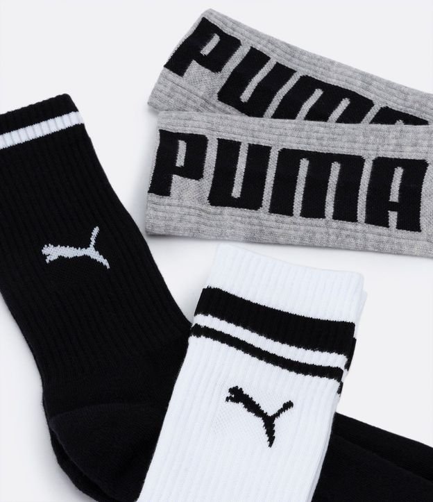 Kit 03 Medias Caña Larga Deportivas en Algodón Puma 6