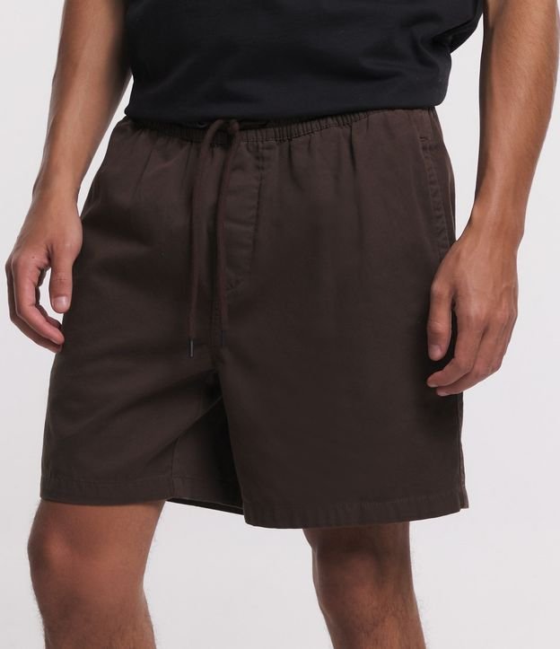 Bermuda en Sarga con Cintura Elástica y Cordón 3