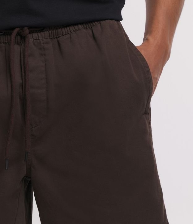 Bermuda en Sarga con Cintura Elástica y Cordón 5
