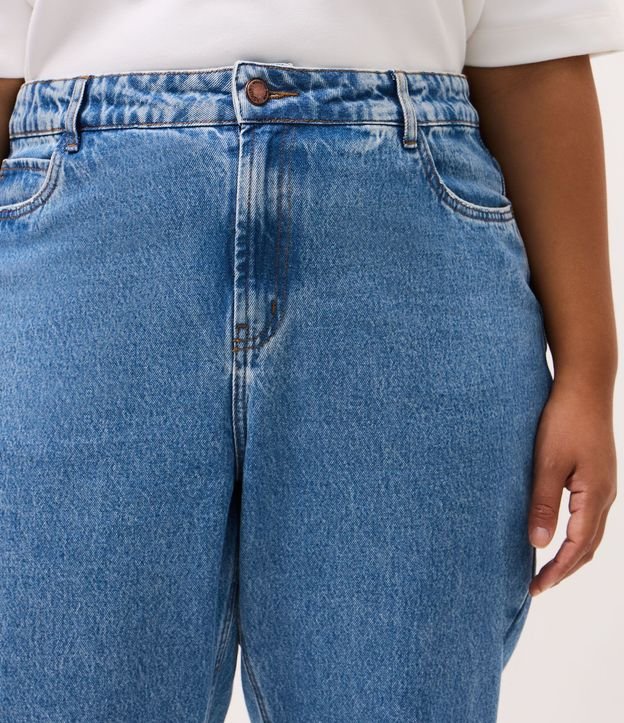 Pantalón Mom Jeans con Lavado Marmól Curve & Plus Size 3