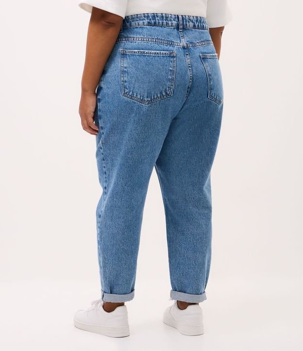 Pantalón Mom Jeans con Lavado Marmól Curve & Plus Size 5