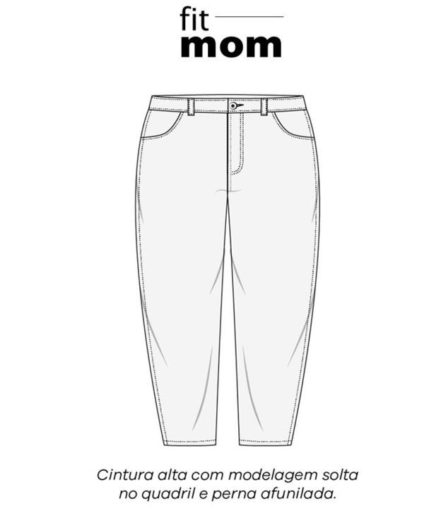 Pantalón Mom Jeans con Lavado Marmól Curve & Plus Size 12