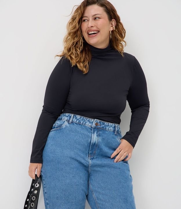 Pantalón Mom Jeans con Lavado Marmól Curve & Plus Size 3