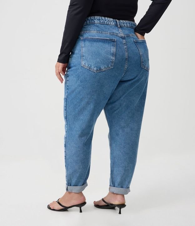 Pantalón Mom Jeans con Lavado Marmól Curve & Plus Size 5
