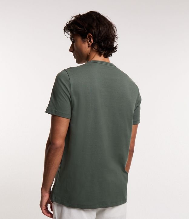 Remera Regular en Algodón con Estampa Geométrico Minimalista 3