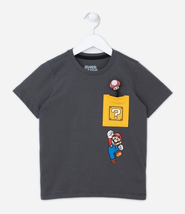 Remera Manga Corta Infantil con Estampa Mario Bros - Talle 3 a 10 años 2