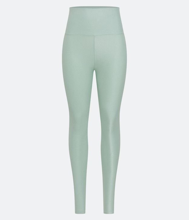 Pantalón Legging Deportiva en Poliamida Acanalada con Cintura Alta 6