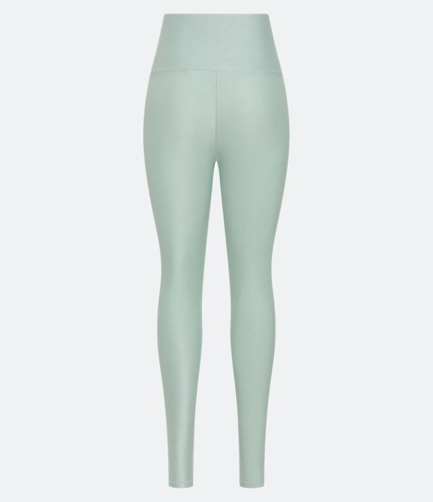 Pantalón Legging Deportiva en Poliamida Acanalada con Cintura Alta 9