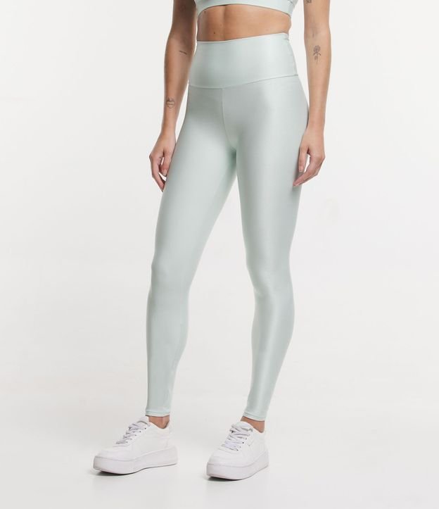 Pantalón Legging Deportiva en Poliamida Acanalada con Cintura Alta 2