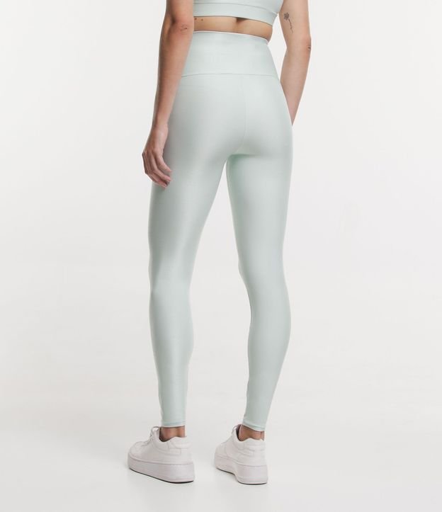 Pantalón Legging Deportiva en Poliamida Acanalada con Cintura Alta 3