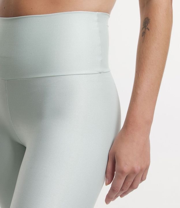 Pantalón Legging Deportiva en Poliamida Acanalada con Cintura Alta 5