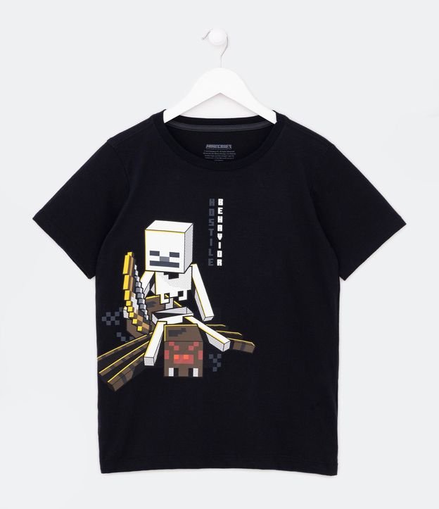 Remera Infantil con Estampado Minecraft Brilla en la Oscuridad - Talle 5 a 14 años 2