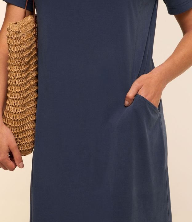 Vestido T-Shirt en Media Malla con Bolsillos 5
