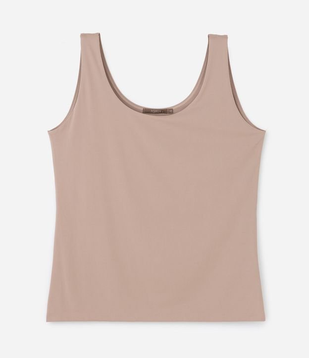 Blusa Musculosa en Poliamida con Breteles Anchos Curve & Plus Size 6