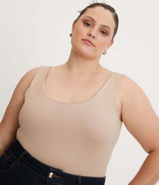 Blusa Musculosa en Poliamida con Breteles Anchos Curve & Plus Size 4