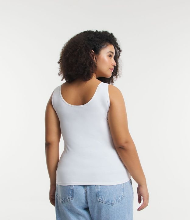 Blusa Musculosa en Poliamida con Breteles Anchos Curve & Plus Size 3