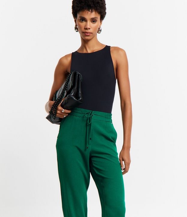 Pantalón Fluido con Cintura Elástica y Lazo 2