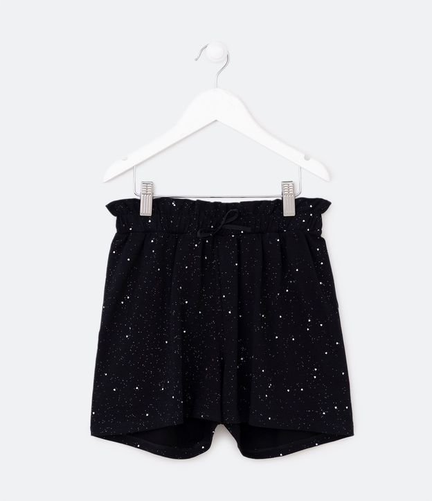Short Clochard Infantil con Purpurina Holográfico - Talle 5 a 14 años 1