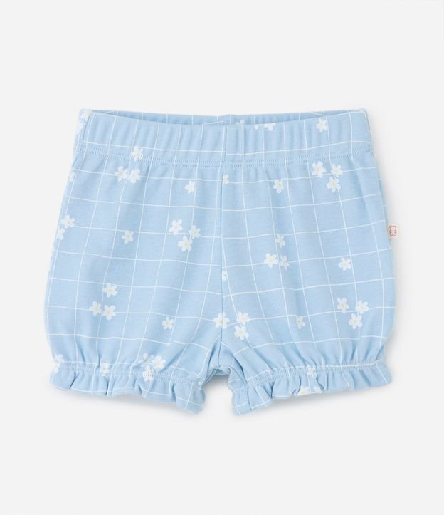 Conjunto Infantil con Volados y Estampado de Cuadros Floral - Talle 0 a 18 meses 3