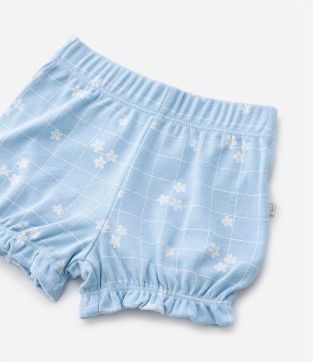 Conjunto Infantil con Volados y Estampado de Cuadros Floral - Talle 0 a 18 meses 5