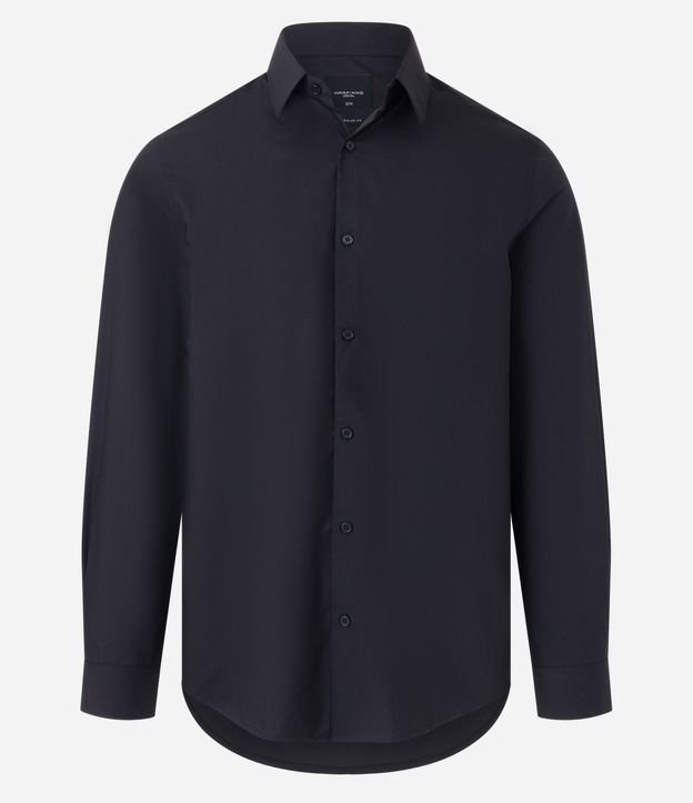 Camisa Regular en Microfibra con Cuello Inglés y Manga Larga 6