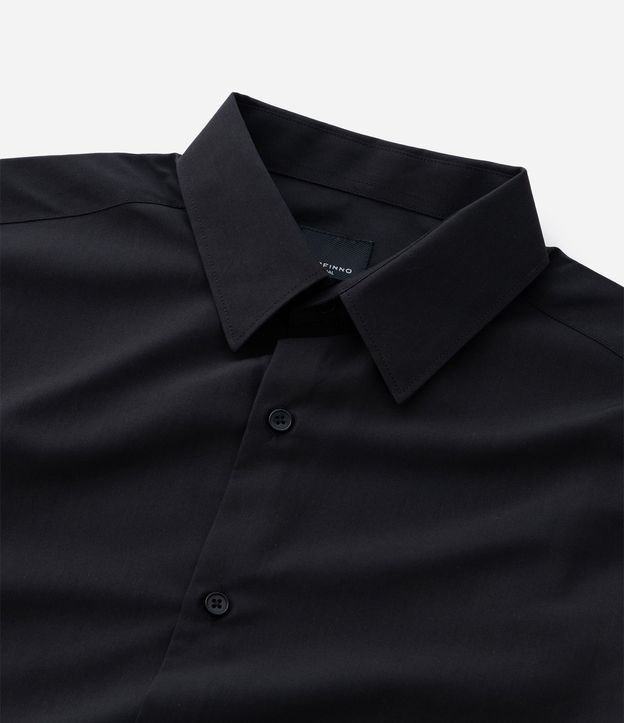 Camisa Regular en Microfibra con Cuello Inglés y Manga Larga 8
