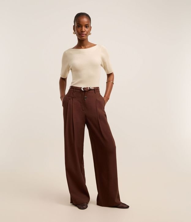 Blusa Básica de Punto con Escote Bote 2