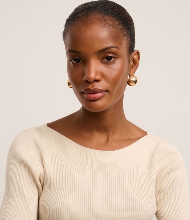 Blusa Básica de Punto con Escote Bote 4