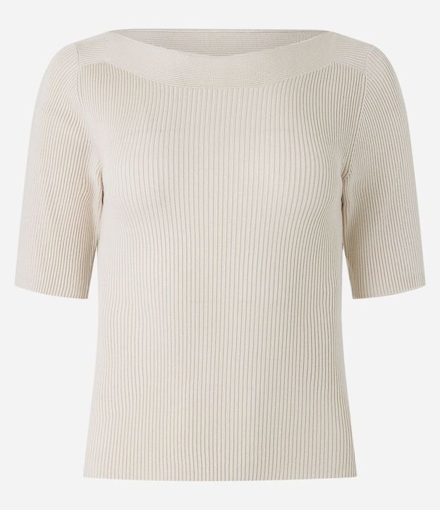 Blusa Básica de Punto con Escote Bote 5