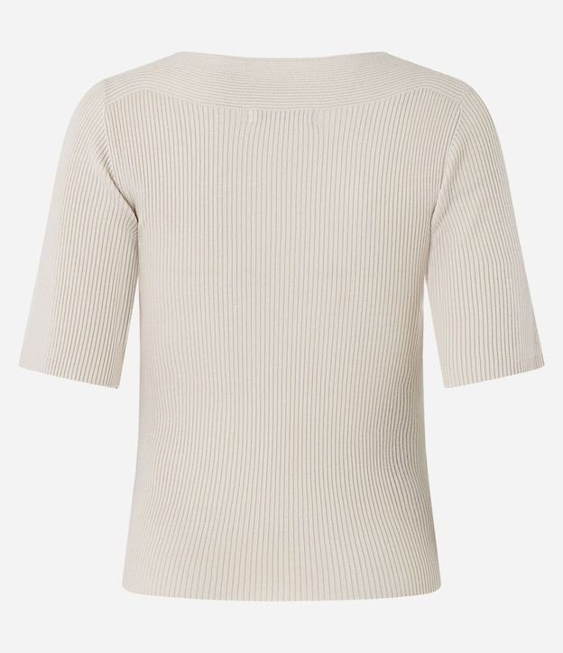Blusa Básica de Punto con Escote Bote 7
