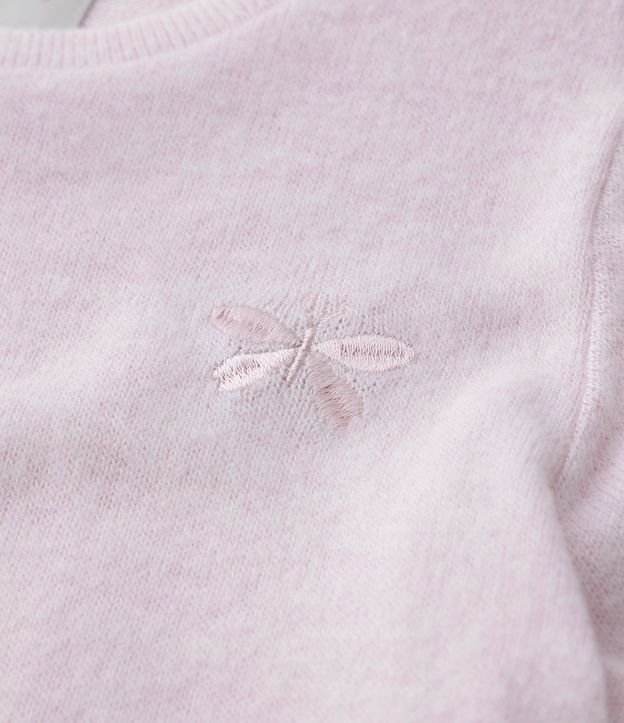 Blusa Infantil en Viscosa Felpuda y Bordado en el Pecho - Talle 1 a 5 años 4