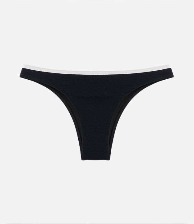 Bikini Bombacha Básica en Microfibra con Bies Contrastante en  la Cintura 6
