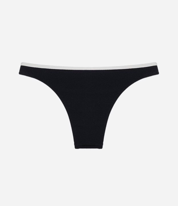 Bikini Bombacha Básica en Microfibra con Bies Contrastante en  la Cintura 7