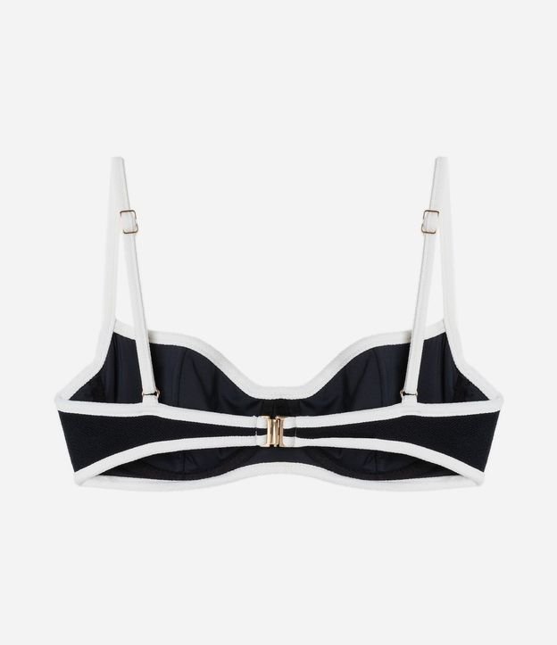 Bikini Top Media Taza en Microfibra con Detalle Bies Contrastante 7