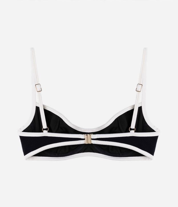 Bikini Top Media Taza en Microfibra con Detalle Bies Contrastante 6