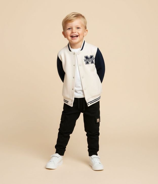 Buzo College Infantil con Estampa Mickey - Talle 1 a 5 años