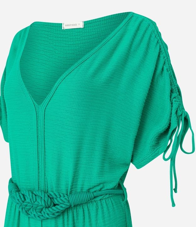 Mono Pantalona en Crepé con Detalles Fruncidos y Cinturón Cuerda 7