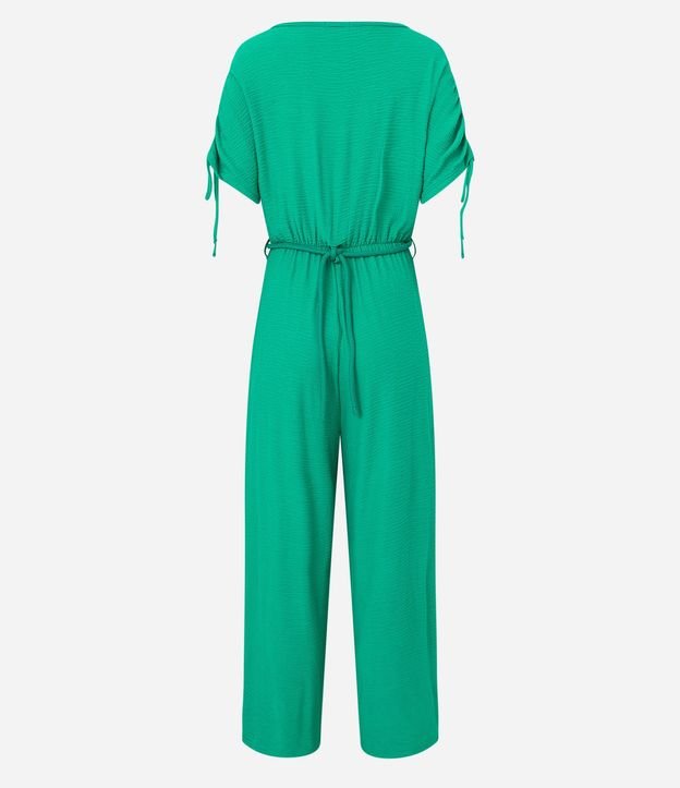 Mono Pantalona en Crepé con Detalles Fruncidos y Cinturón Cuerda 8
