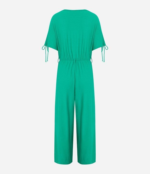 Mono Pantalona en Crepé con Detalles Fruncidos y Cinturón Cuerda 9