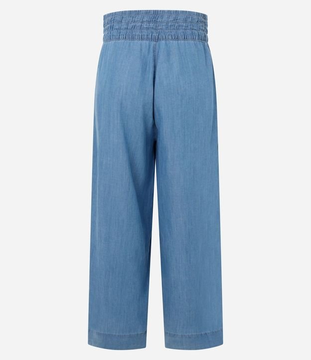 Pantalón Pantacourt en Liocel con Cintura Alta y Barra Larga 2