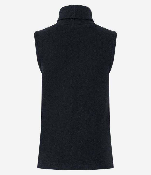 Blusa sin Manga en Punto con Cuello Alto 8