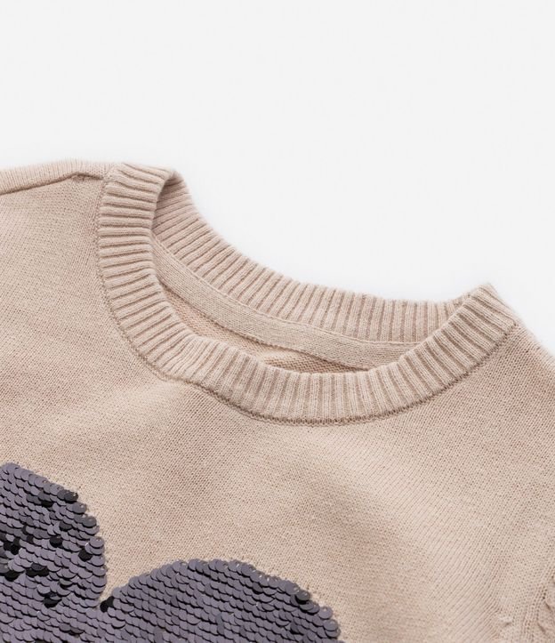 Buzo Infantil de Punto con Corazón en Lentejuela Reversible - Talle 5 a 14 años 5