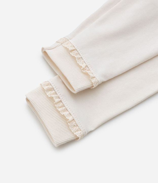 Pantalones Infantiles con Cintura Doblada y Lazo Aplicado - Talle RN a 18 meses 8