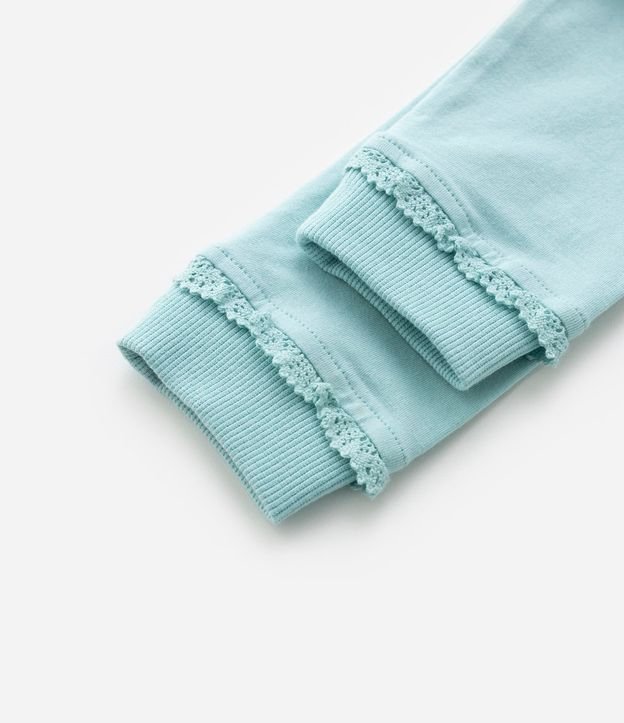Pantalones Infantiles con Cintura Doblada y Lazo Aplicado - Talle RN a 18 meses 4