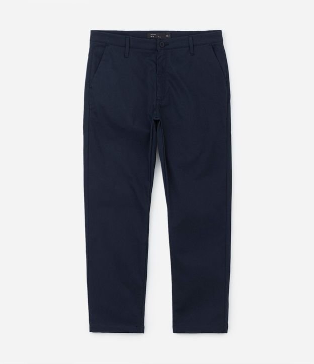 Pantalón Slim Sarjado Cropped Sastrería con Bolsillos 6