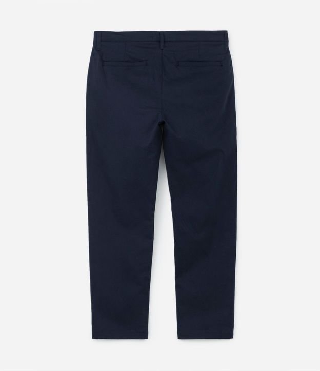 Pantalón Slim Sarjado Cropped Sastrería con Bolsillos 7