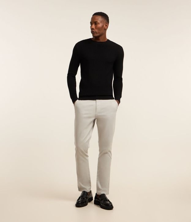 Pantalón Slim en Sarga Sastrería con Bolsillos 2