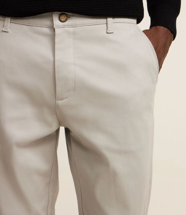 Pantalón Slim en Sarga Sastrería con Bolsillos