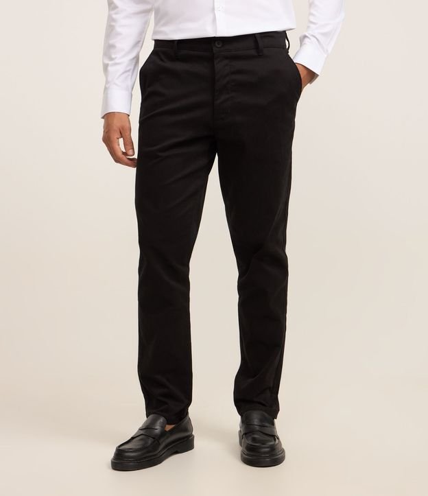 Pantalón Slim en Sarga Sastrería con Bolsillos 2